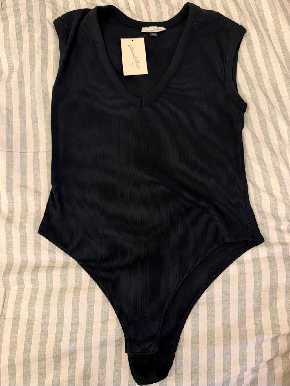 Classic Black Ribbed One-Piece Bodysuit
